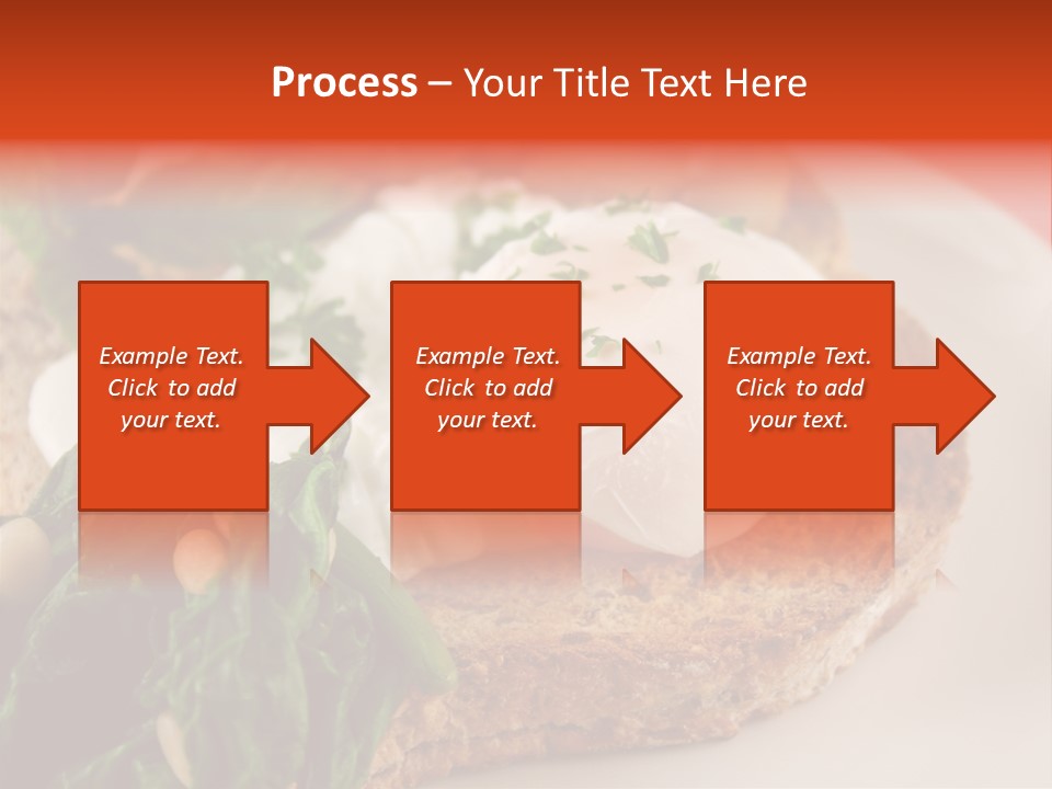Poached Egg Breakfast With Blanched Spinach And Pine Nuts With Mushrooms And Shallots. PowerPoint Template