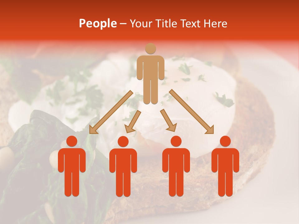 Poached Egg Breakfast With Blanched Spinach And Pine Nuts With Mushrooms And Shallots. PowerPoint Template