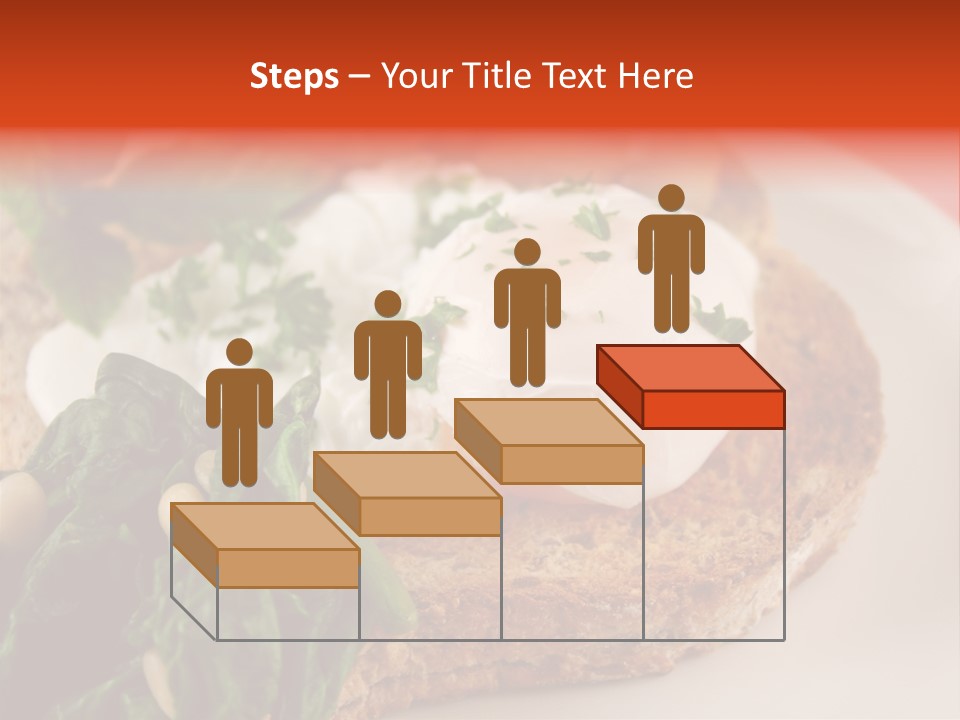 Poached Egg Breakfast With Blanched Spinach And Pine Nuts With Mushrooms And Shallots. PowerPoint Template