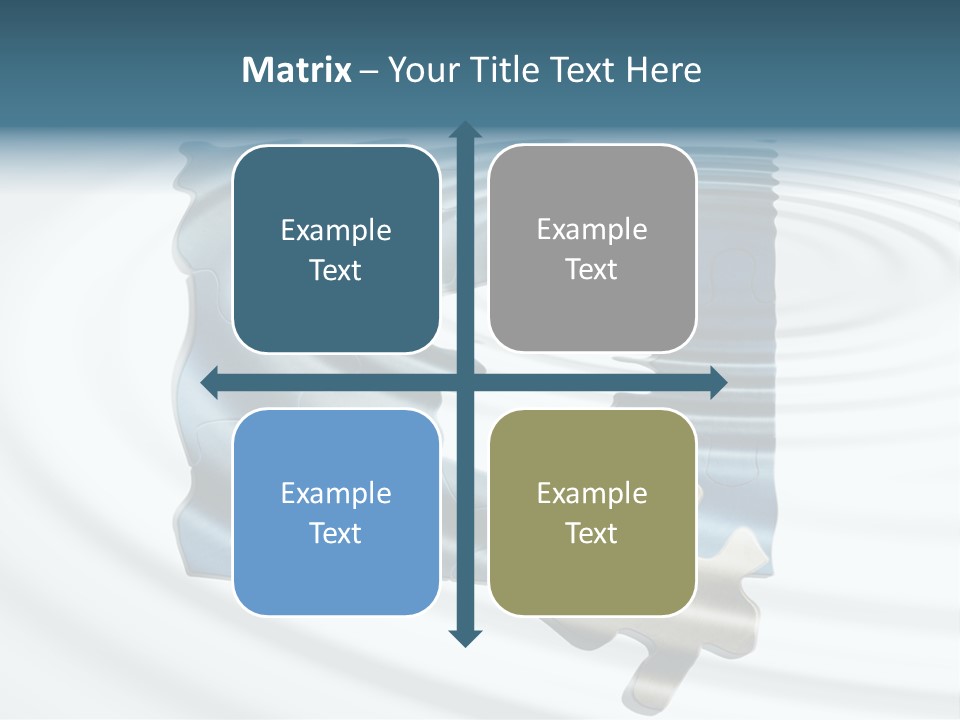 Puzzle In Water Reflection PowerPoint Template