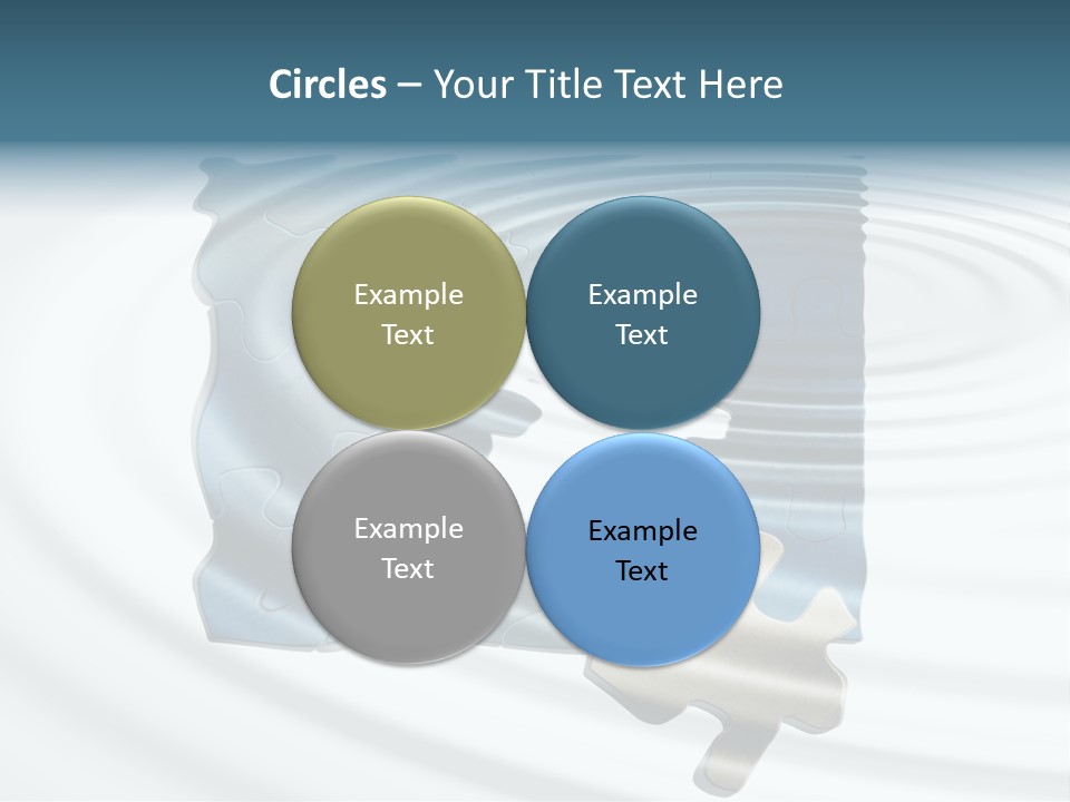 Puzzle In Water Reflection PowerPoint Template