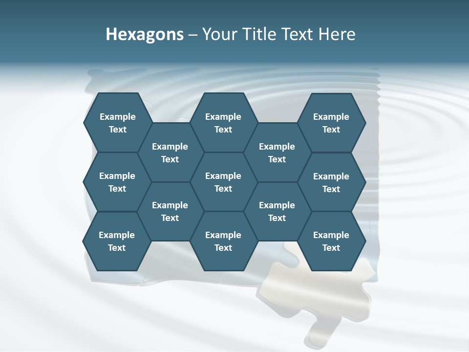 Puzzle In Water Reflection PowerPoint Template