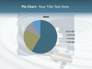 Puzzle In Water Reflection PowerPoint Template