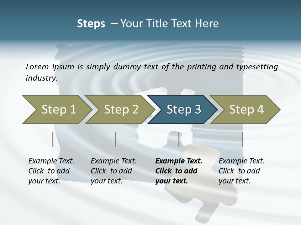 Puzzle In Water Reflection PowerPoint Template