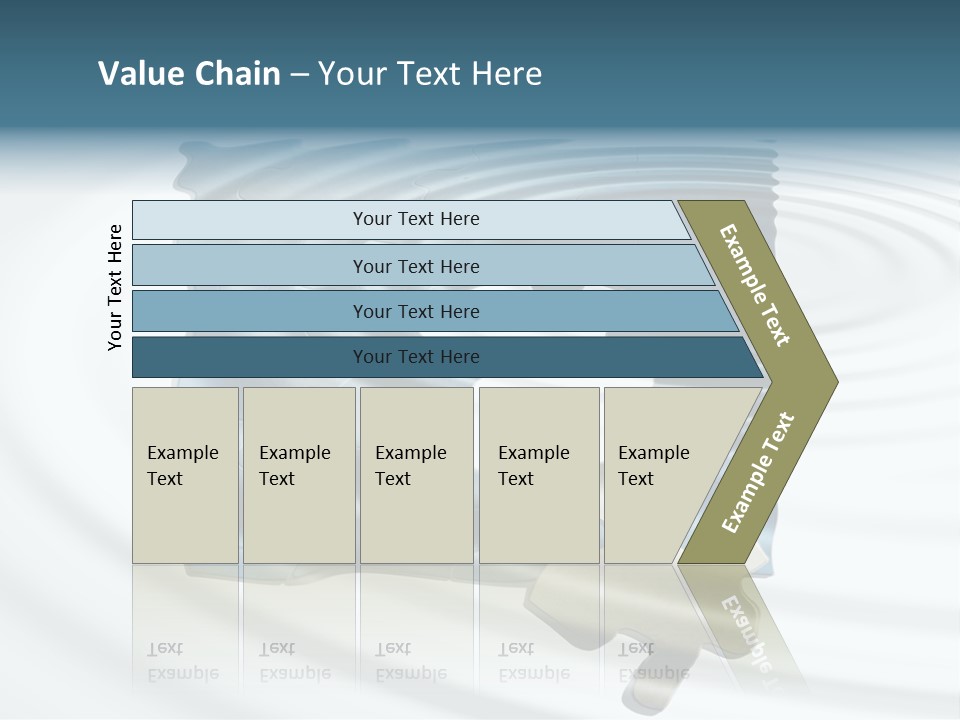 Puzzle In Water Reflection PowerPoint Template