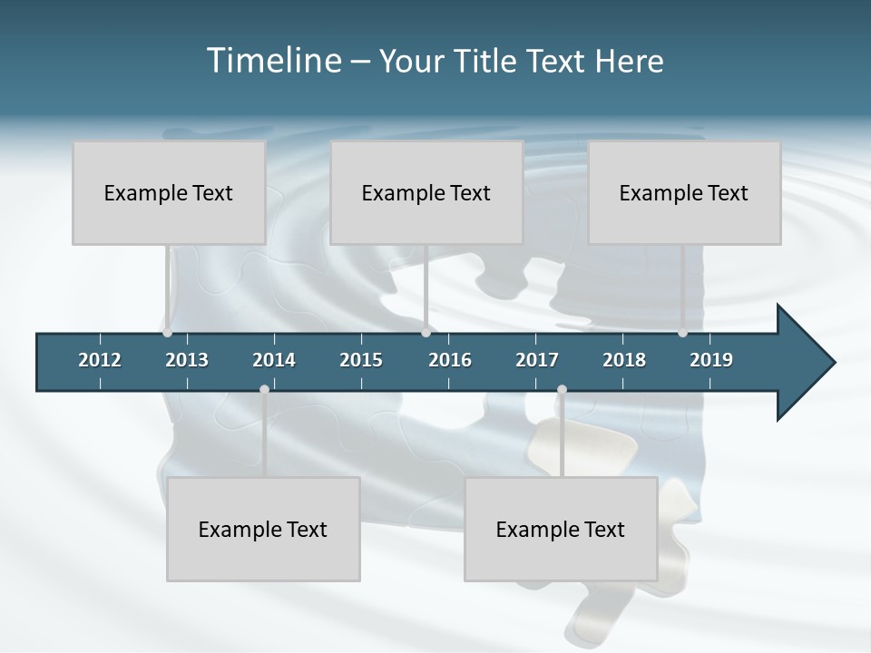 Puzzle In Water Reflection PowerPoint Template