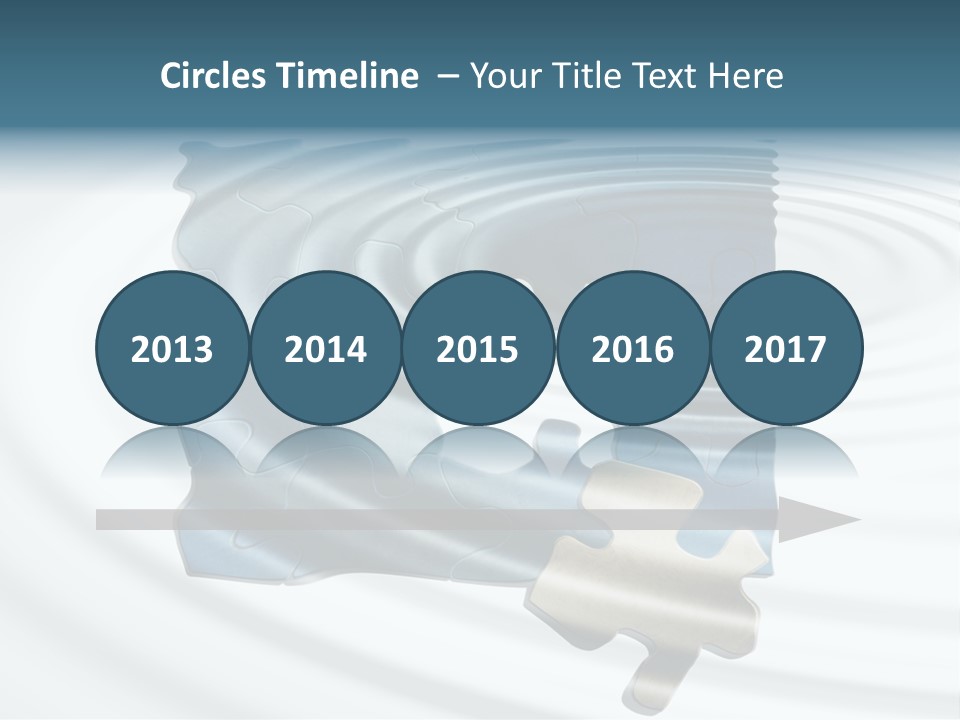 Puzzle In Water Reflection PowerPoint Template