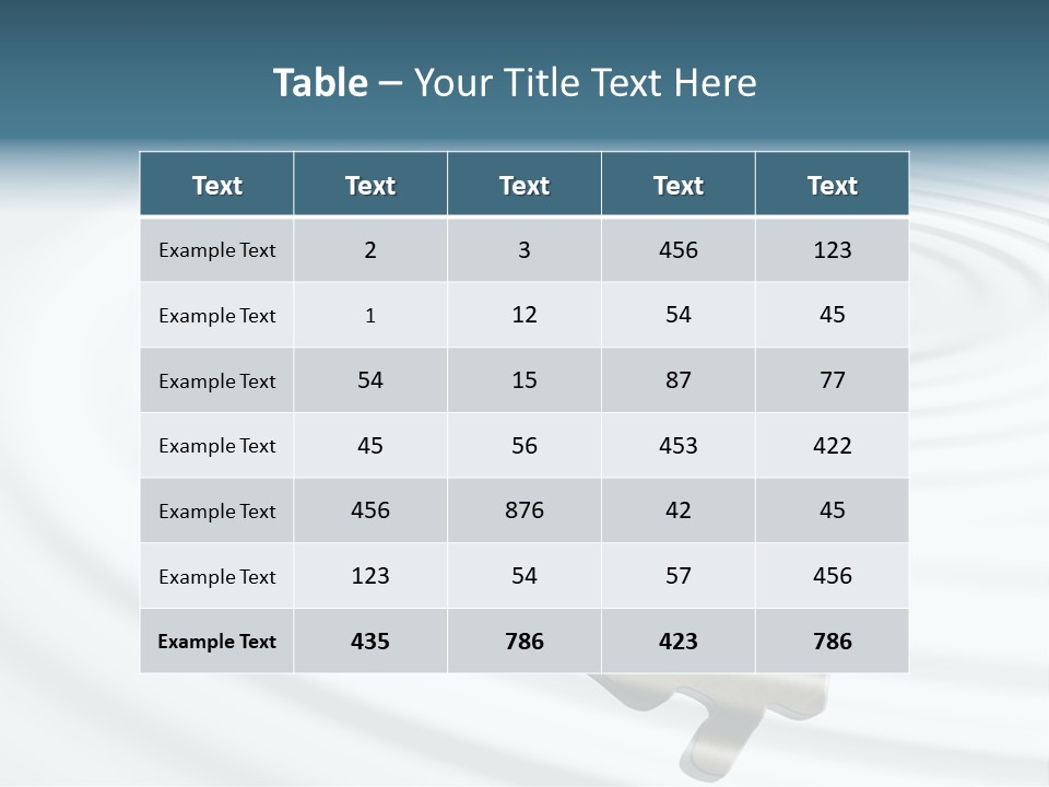 Puzzle In Water Reflection PowerPoint Template