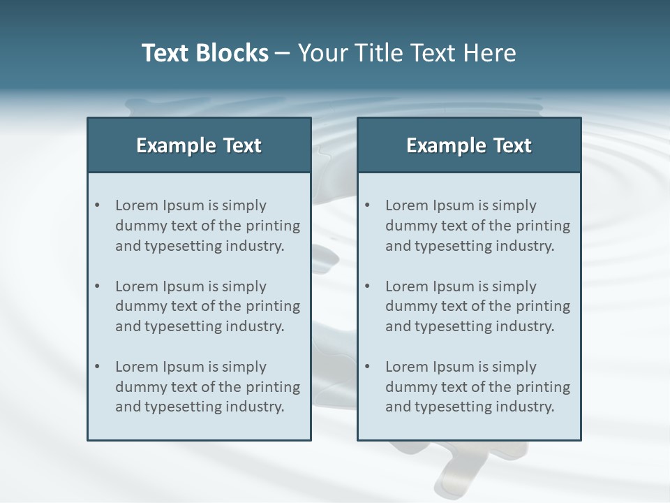 Puzzle In Water Reflection PowerPoint Template
