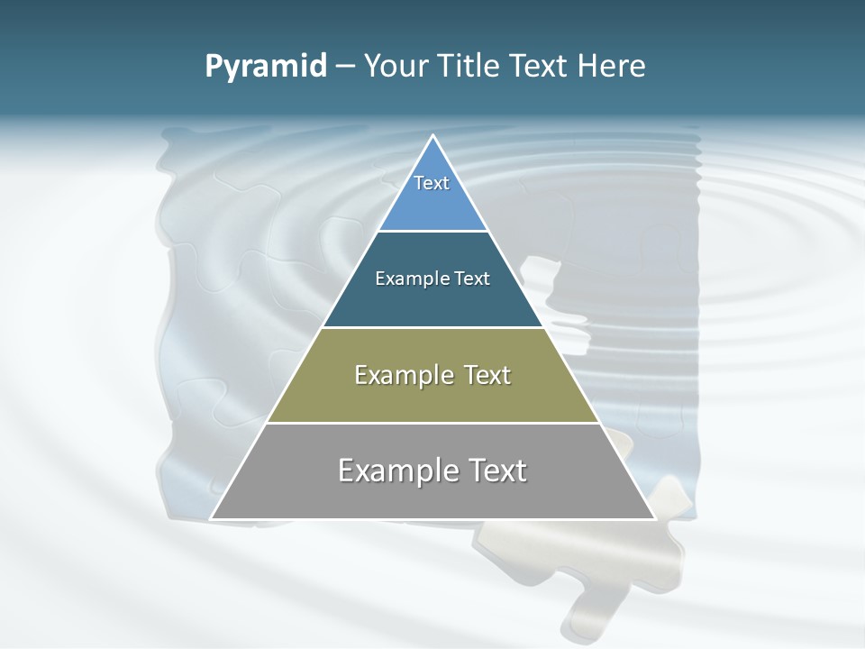 Puzzle In Water Reflection PowerPoint Template