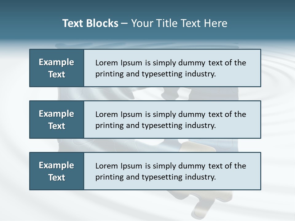 Puzzle In Water Reflection PowerPoint Template