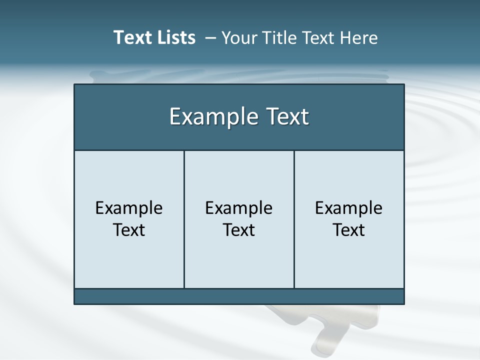 Puzzle In Water Reflection PowerPoint Template