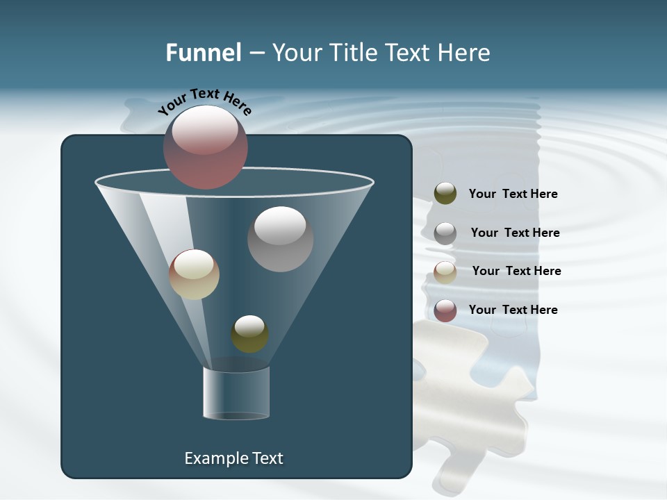 Puzzle In Water Reflection PowerPoint Template