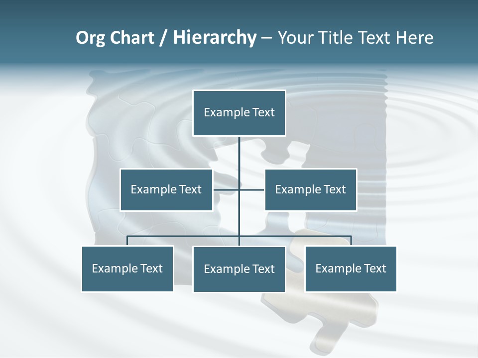 Puzzle In Water Reflection PowerPoint Template