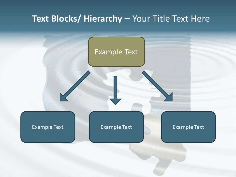 Puzzle In Water Reflection PowerPoint Template