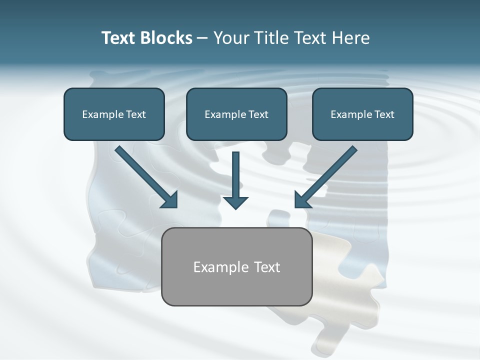 Puzzle In Water Reflection PowerPoint Template