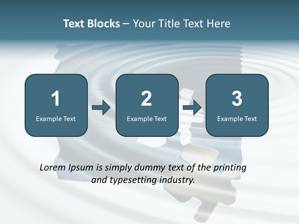 Puzzle In Water Reflection PowerPoint Template