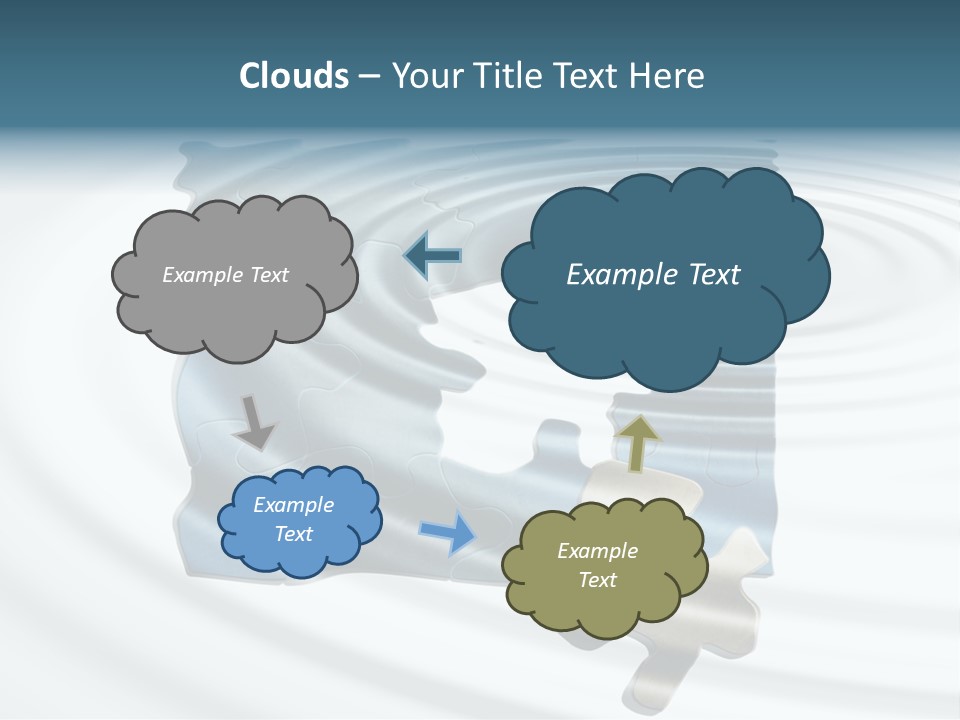 Puzzle In Water Reflection PowerPoint Template