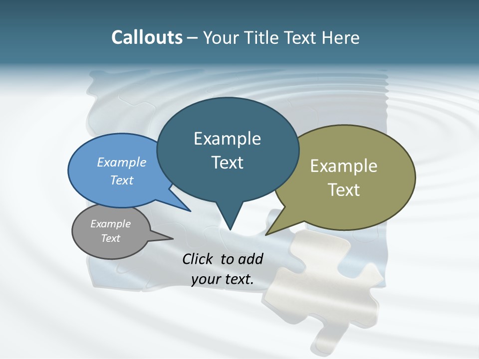 Puzzle In Water Reflection PowerPoint Template