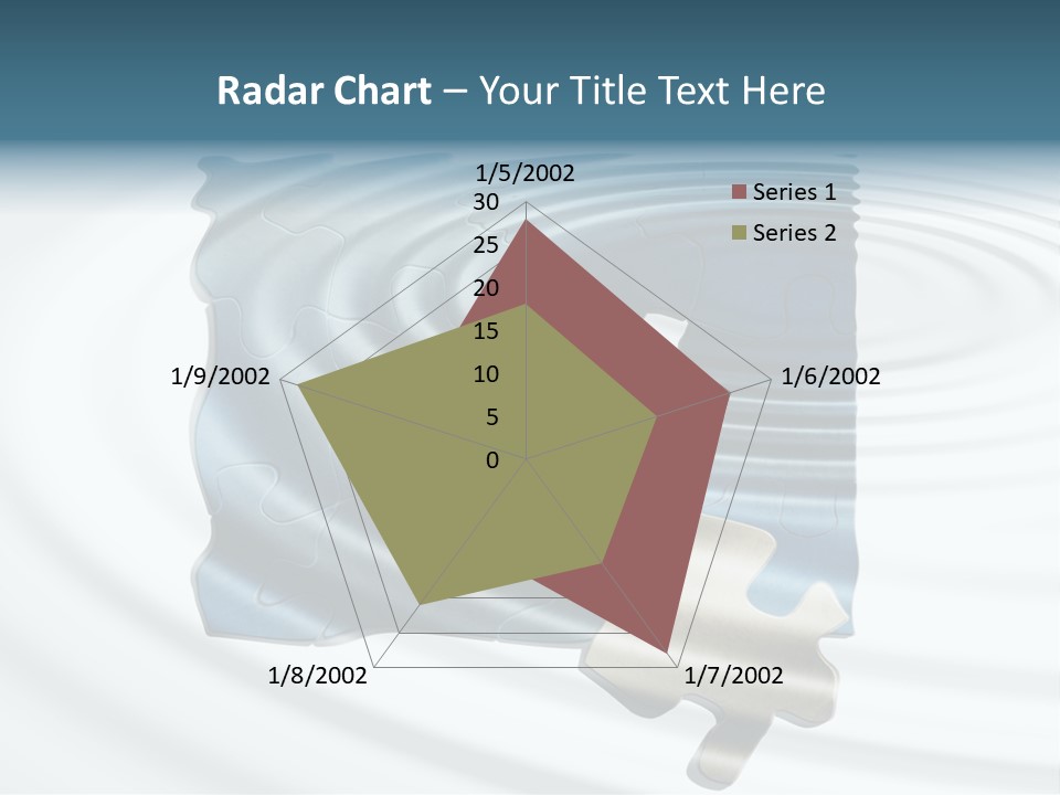 Puzzle In Water Reflection PowerPoint Template