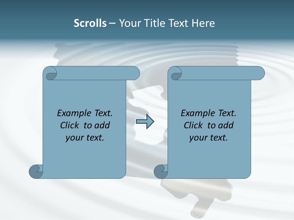 Puzzle In Water Reflection PowerPoint Template