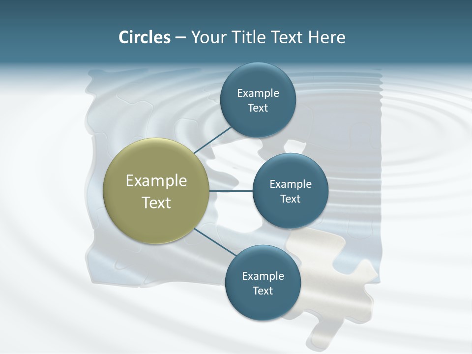 Puzzle In Water Reflection PowerPoint Template