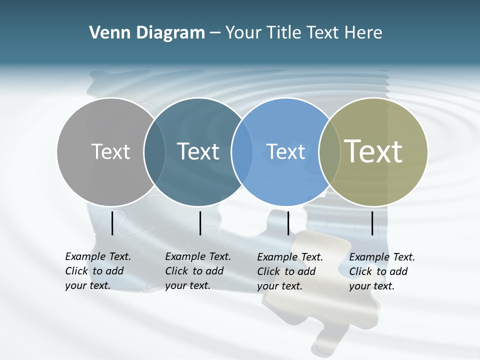 Puzzle In Water Reflection PowerPoint Template