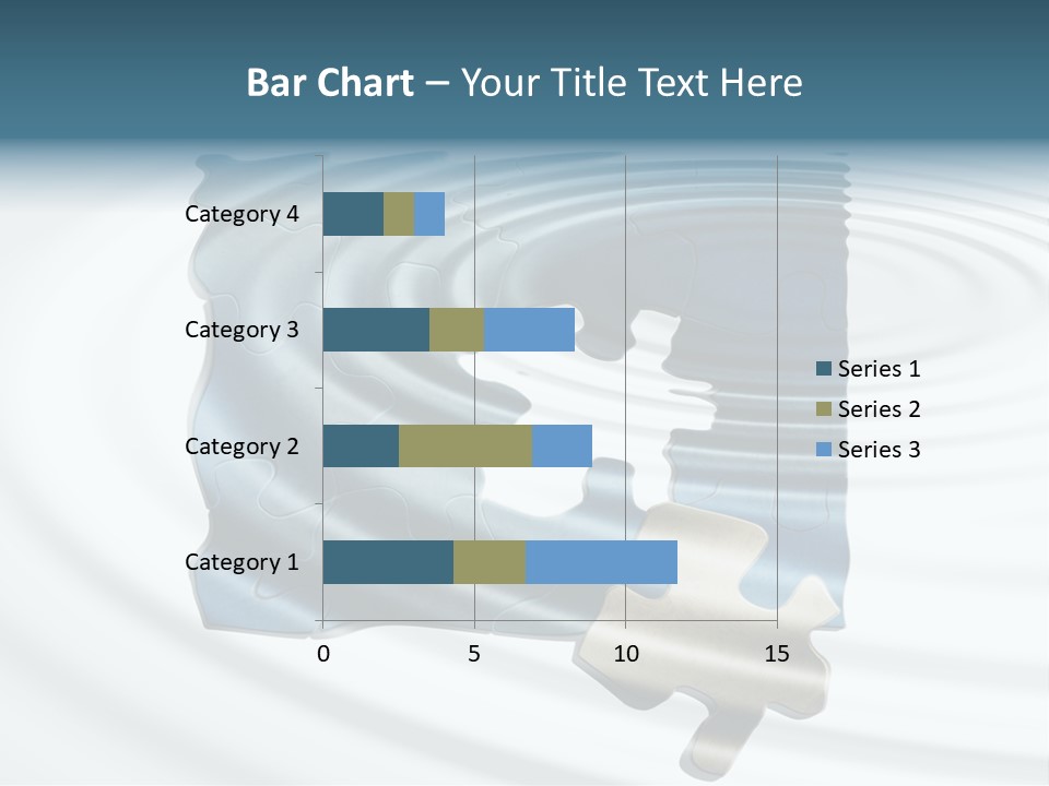 Puzzle In Water Reflection PowerPoint Template