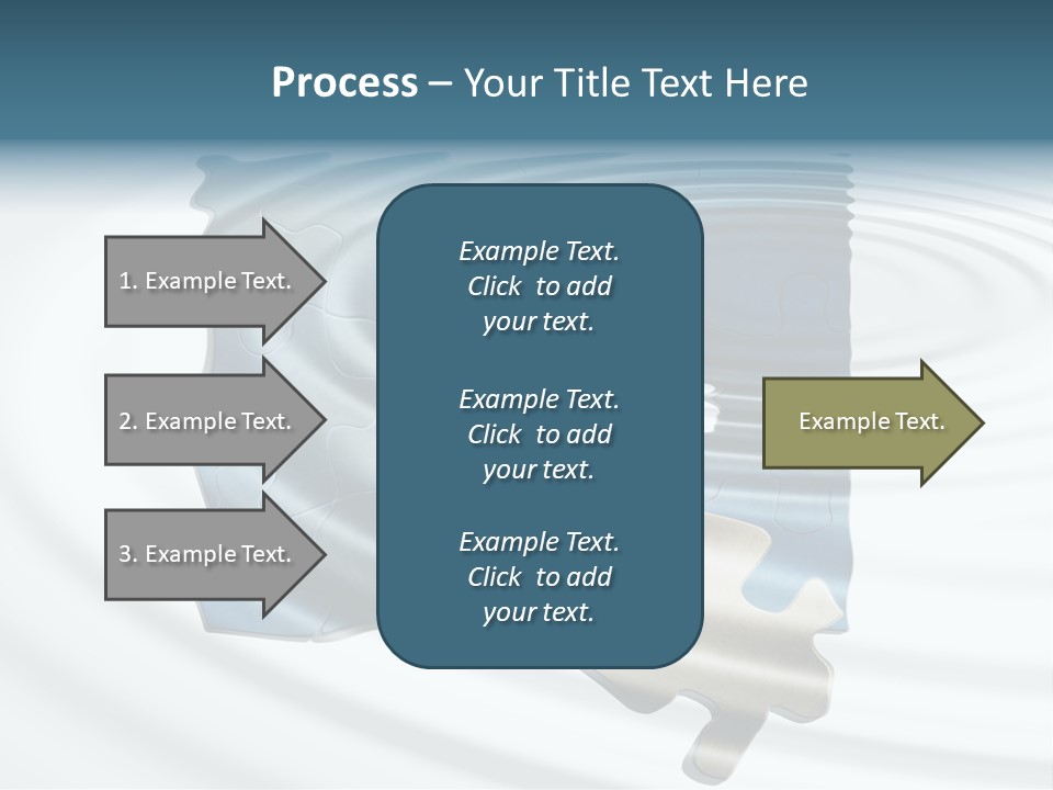 Puzzle In Water Reflection PowerPoint Template