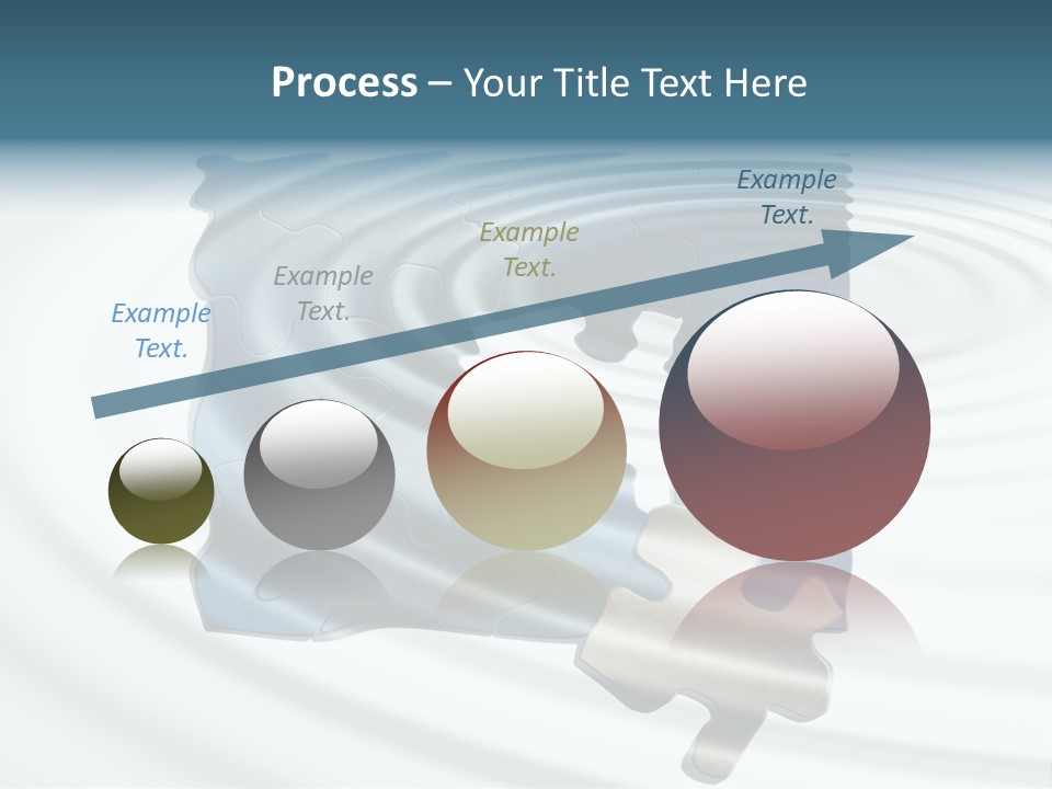 Puzzle In Water Reflection PowerPoint Template