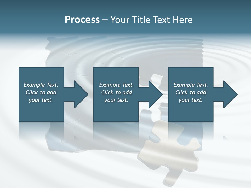 Puzzle In Water Reflection PowerPoint Template