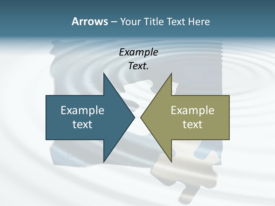 Puzzle In Water Reflection PowerPoint Template