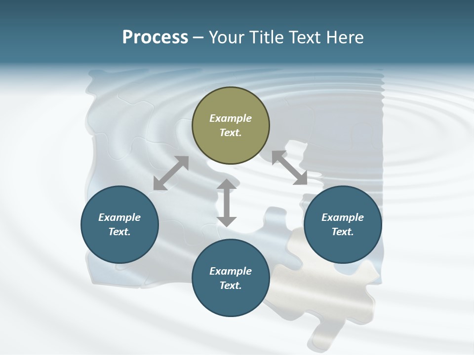 Puzzle In Water Reflection PowerPoint Template