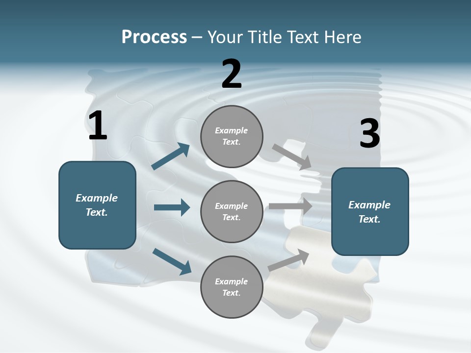 Puzzle In Water Reflection PowerPoint Template