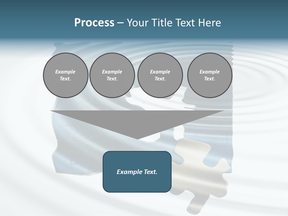 Puzzle In Water Reflection PowerPoint Template