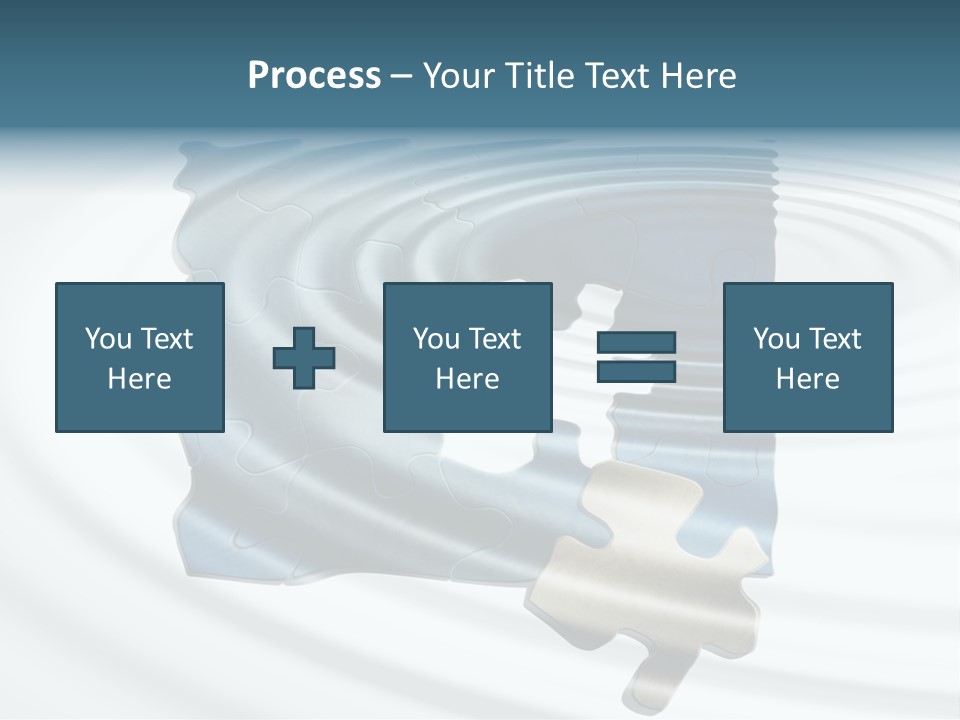 Puzzle In Water Reflection PowerPoint Template