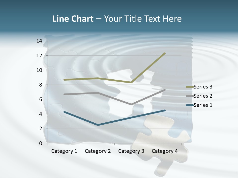 Puzzle In Water Reflection PowerPoint Template