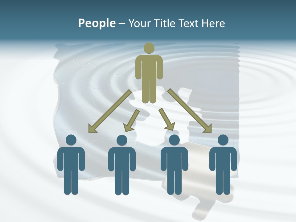 Puzzle In Water Reflection PowerPoint Template