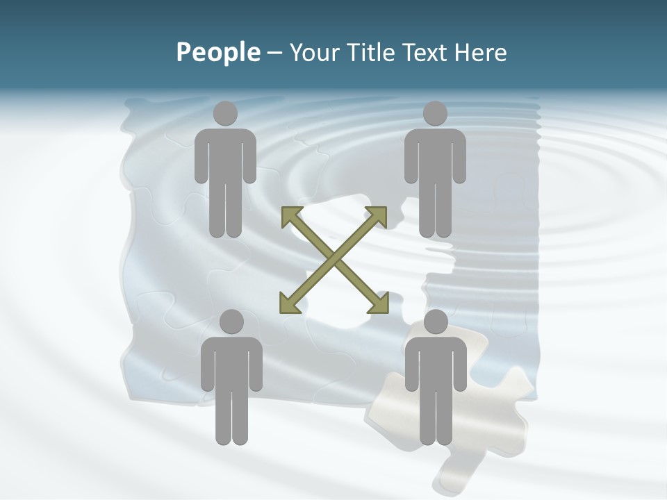 Puzzle In Water Reflection PowerPoint Template
