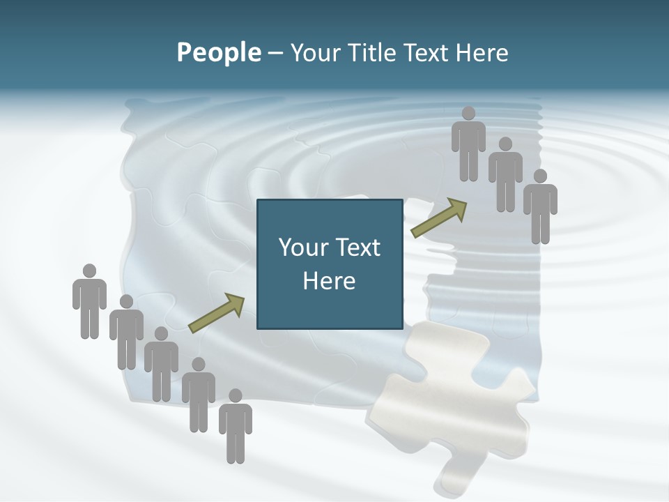 Puzzle In Water Reflection PowerPoint Template