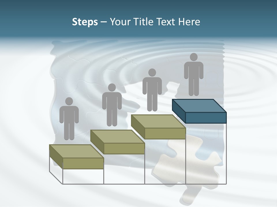 Puzzle In Water Reflection PowerPoint Template