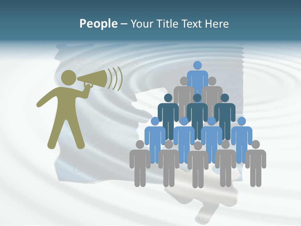 Puzzle In Water Reflection PowerPoint Template