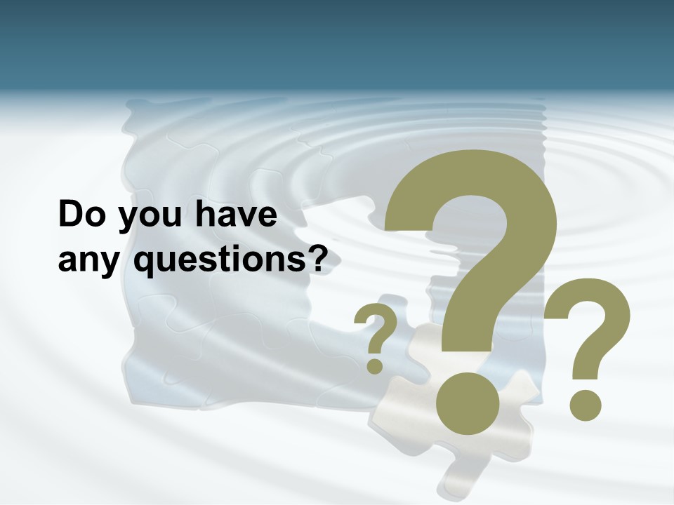 Puzzle In Water Reflection PowerPoint Template