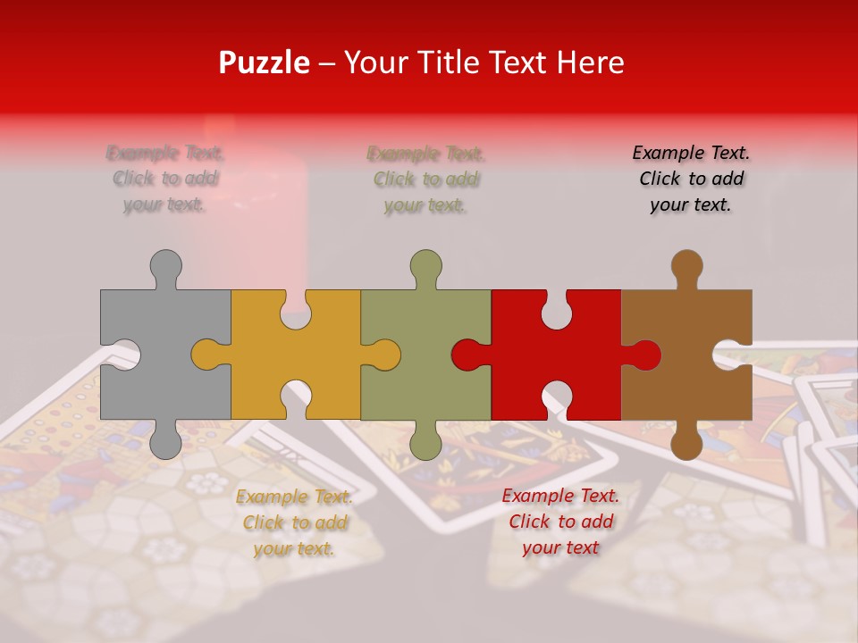 Tarot Cards And Burning Candle PowerPoint Template