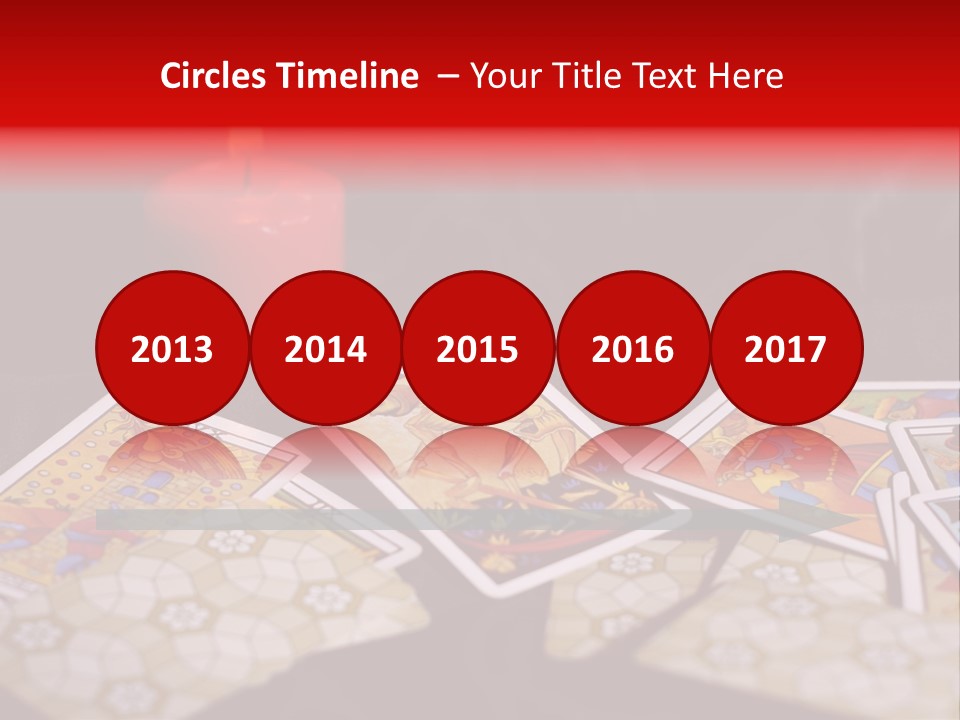 Tarot Cards And Burning Candle PowerPoint Template