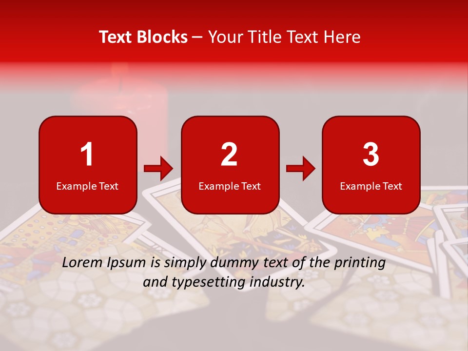 Tarot Cards And Burning Candle PowerPoint Template