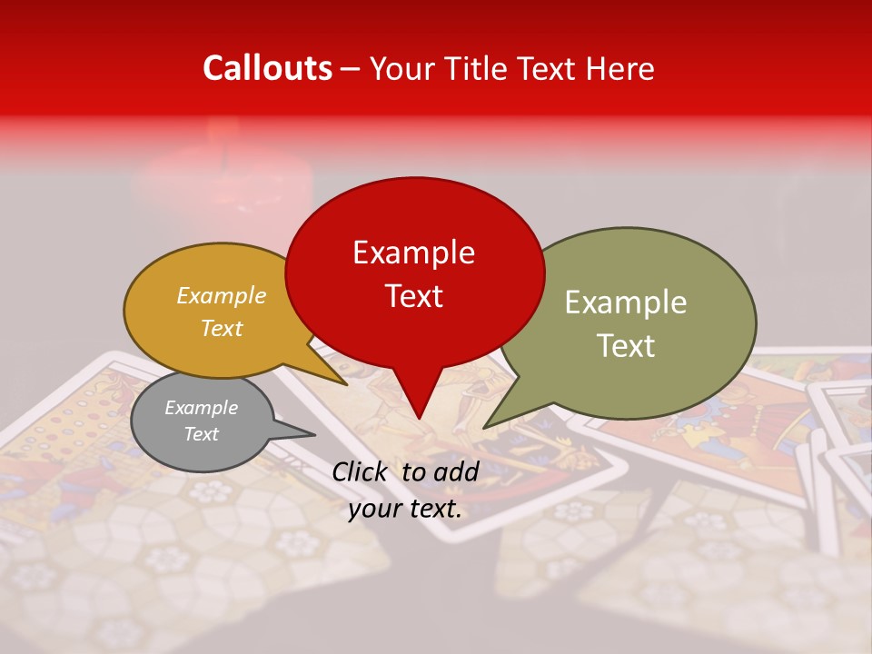 Tarot Cards And Burning Candle PowerPoint Template