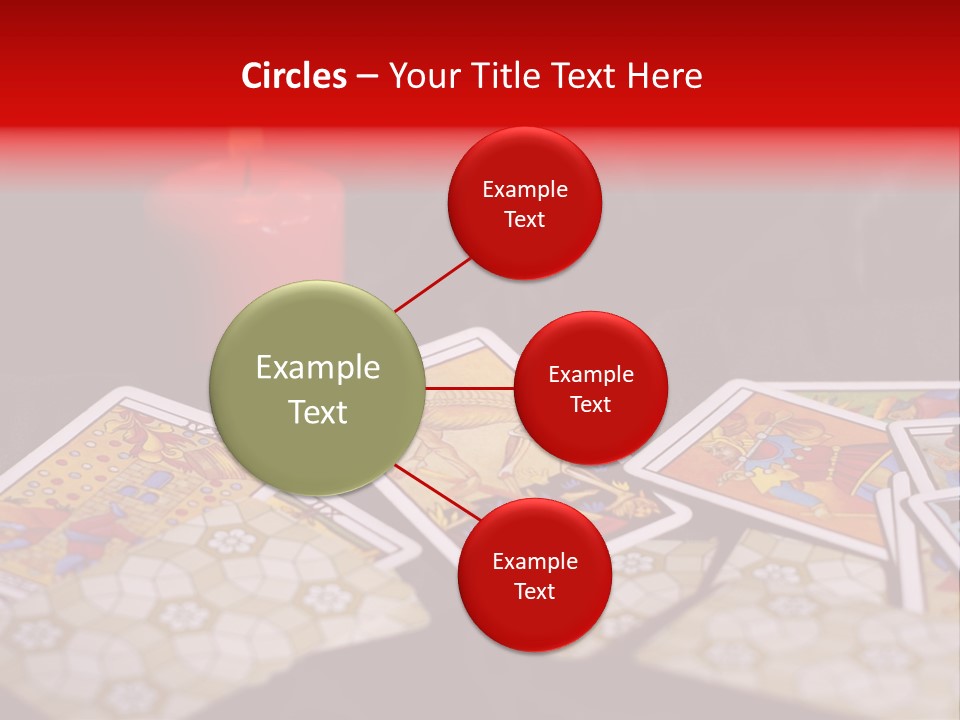 Tarot Cards And Burning Candle PowerPoint Template
