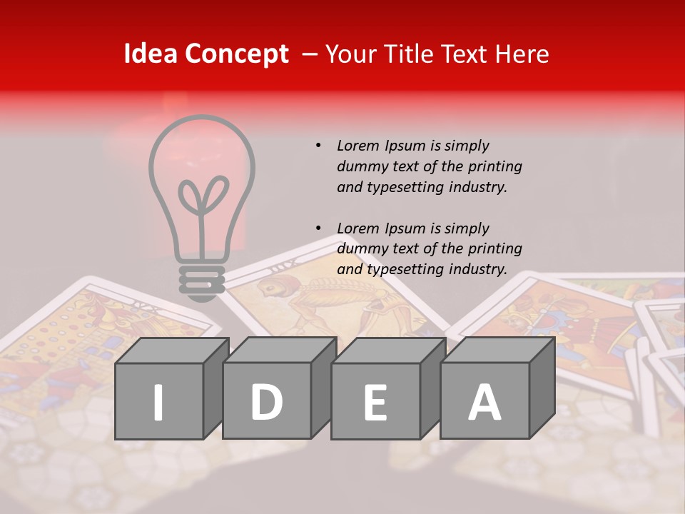 Tarot Cards And Burning Candle PowerPoint Template