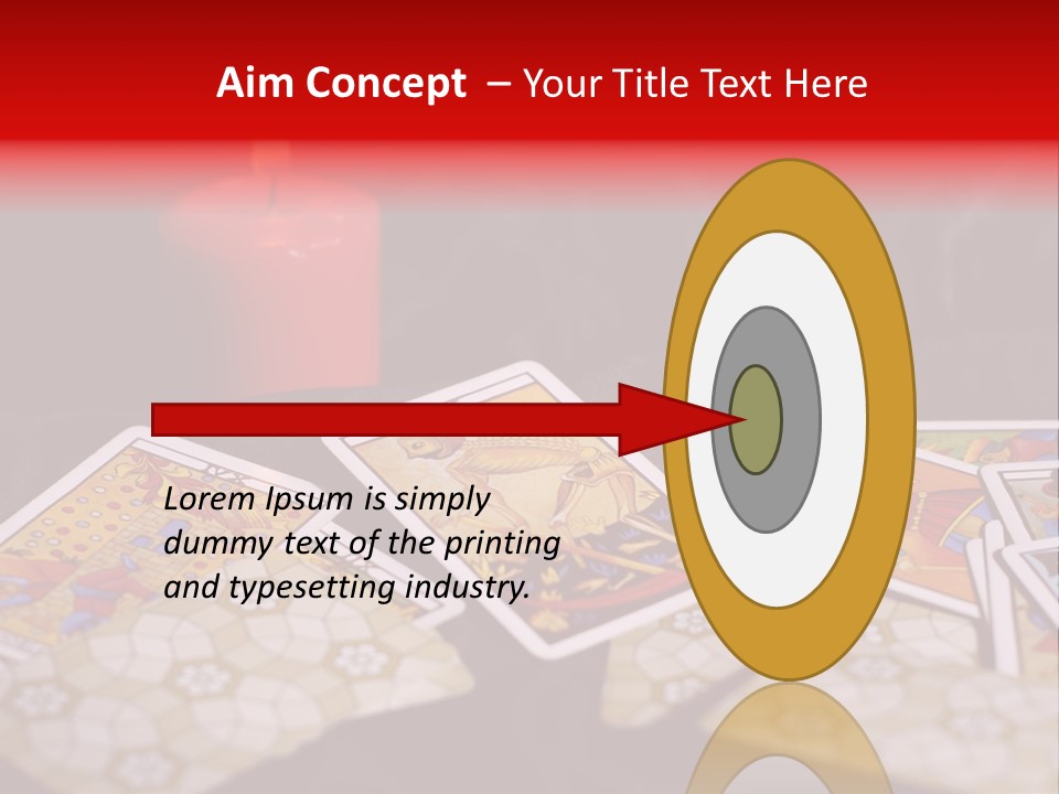 Tarot Cards And Burning Candle PowerPoint Template